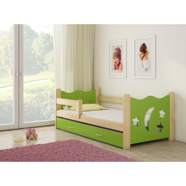 Otroška postelja 4kids Pine Green Wood